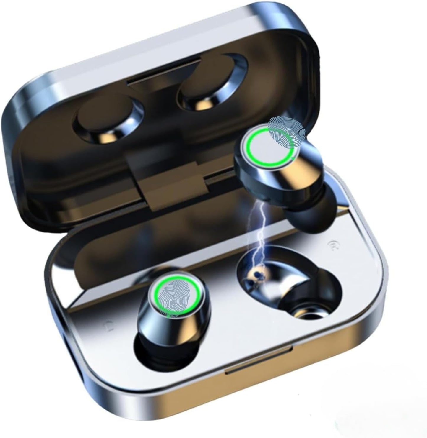 BSWLMDD 5.4 28-Hour Wireless Bluetooth Earbuds Battery Life Hi-Fi bass Earbuds Waterproof LED Display Charging case