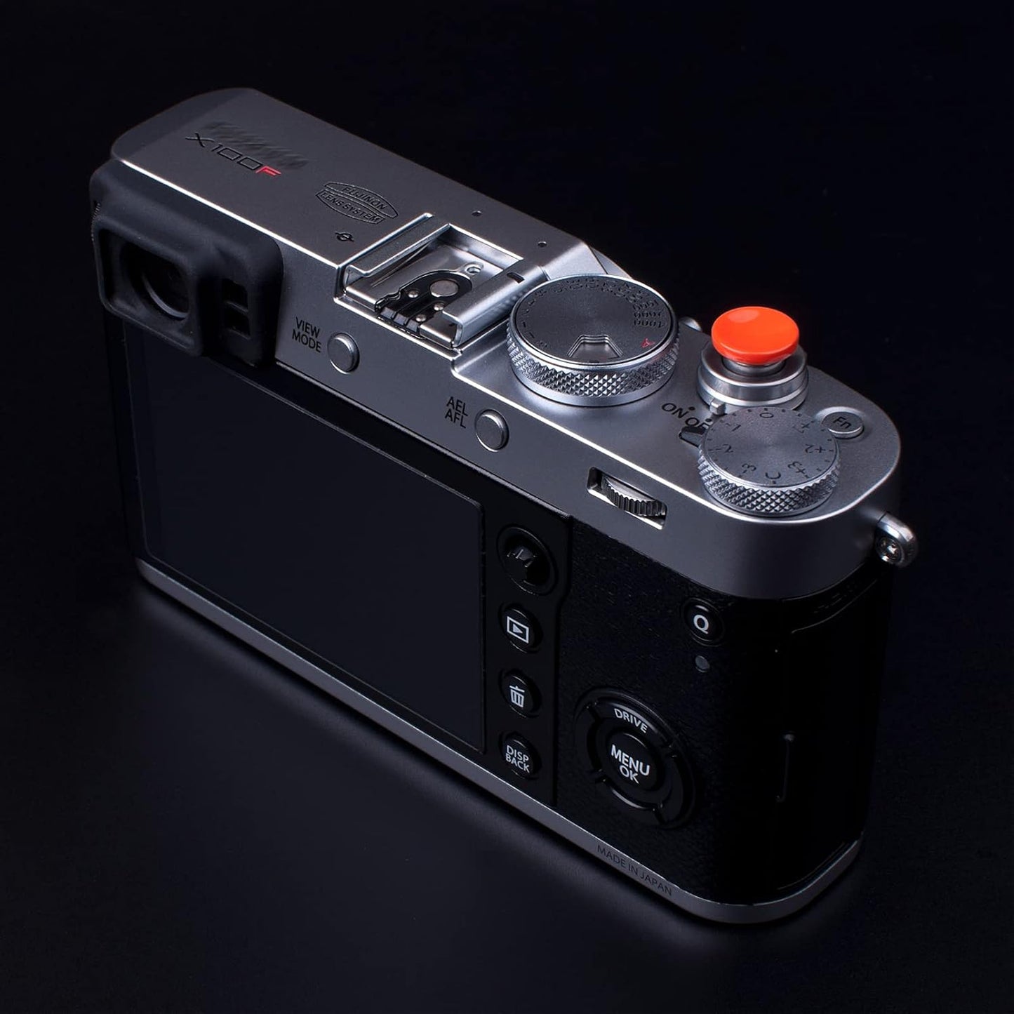 11mm 10mm Surface(2 Pack) VKO Orange Metal Soft Shutter Release Button,Delicate Camera Shutter Button Concave Convex