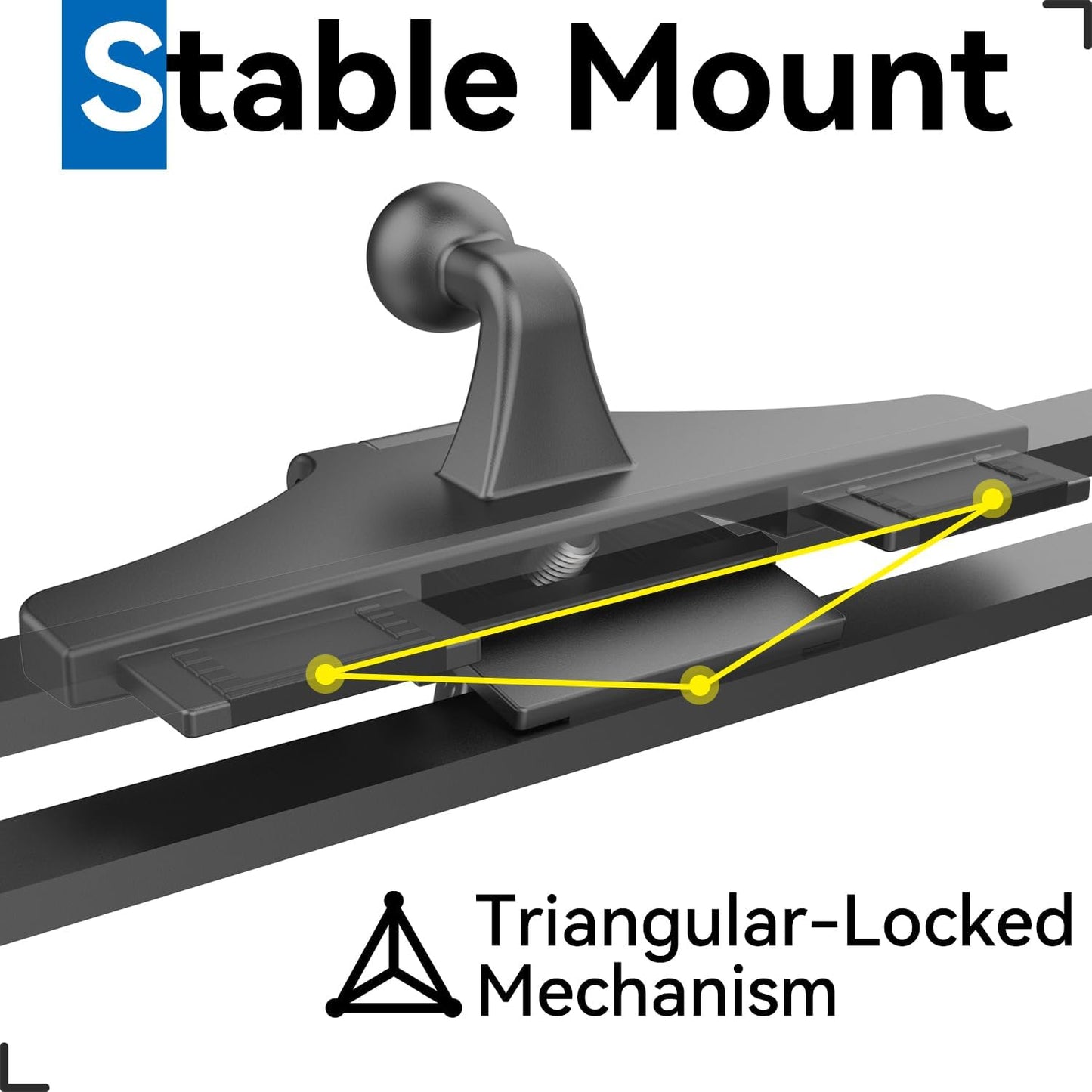 SkyTitan (4-Tab CD Slot Car Mount for Portable CarPlay Screens, Adjustable Angles, Low Profile and Sleek, Integrated