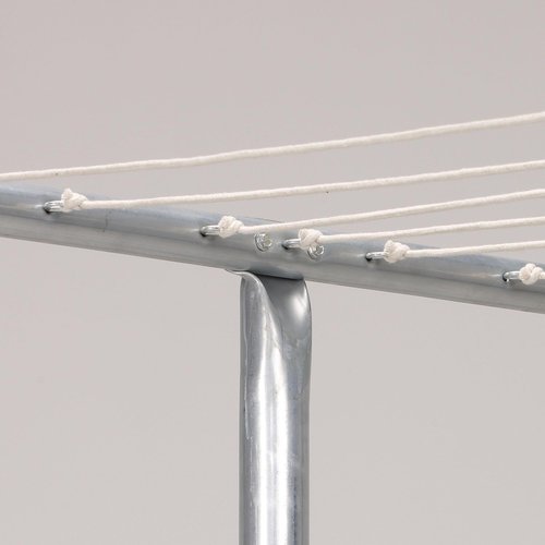 Household Essentials Outdoor Clothesline T-Post, Heavy Duty Galvanized Steel Laundry Pole, 90” Tall, One Single Post Only (Rope Not Included), Backyard Clothesline Support