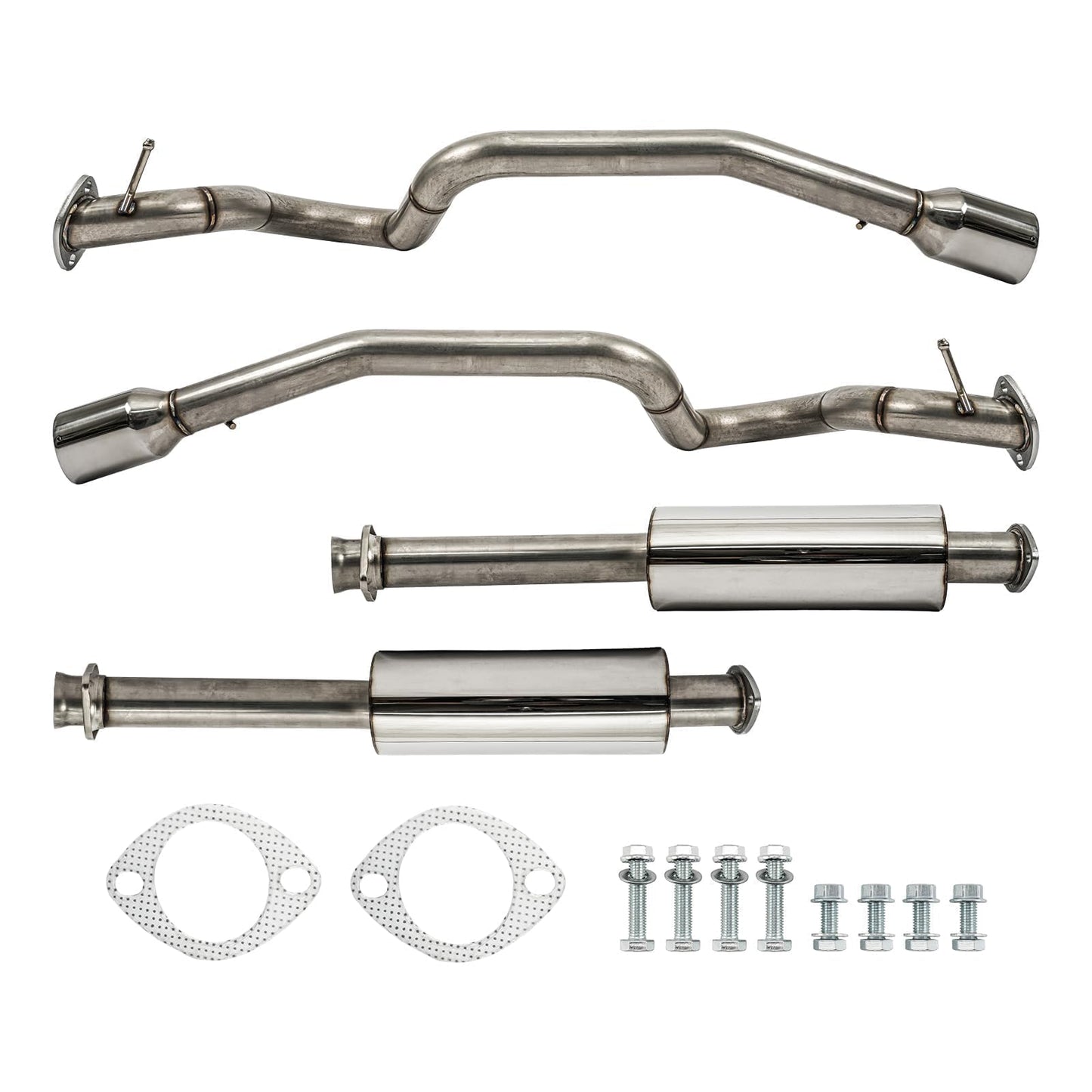 PHILTOP Cat-Back System, Stainless Steel Cat Back Exhaust System Fit for 1996-2004 Ford Mustang V8 4.6L