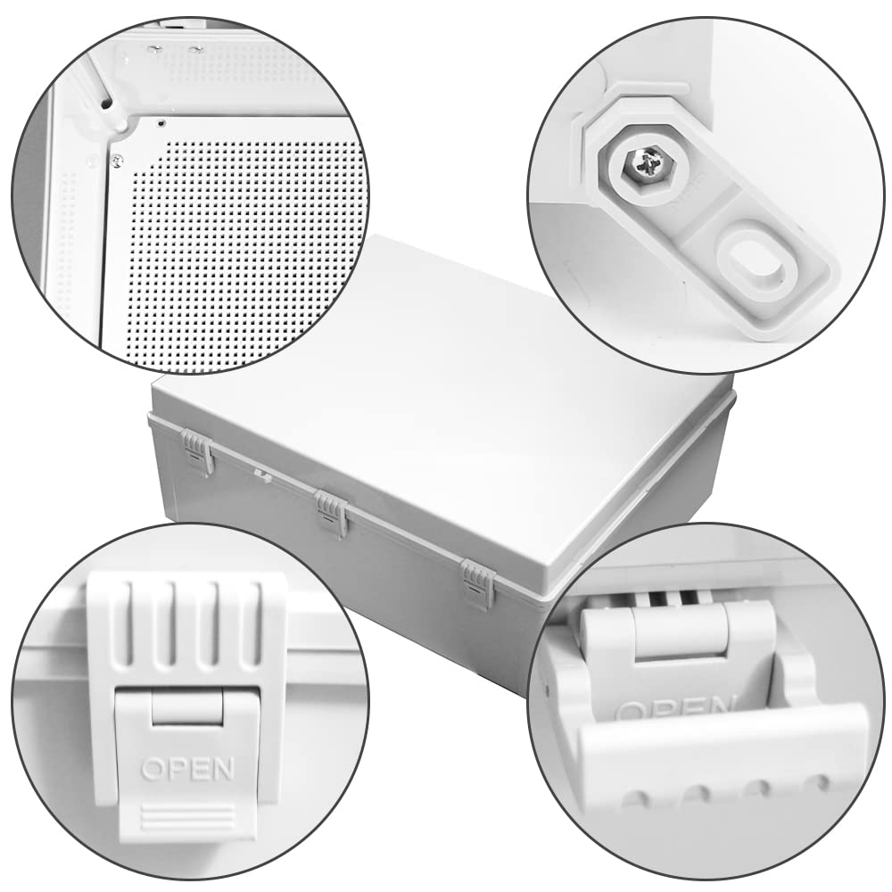 Big Size 23.62"x19.68"x8.66" IP67 Waterproof Enclosure Electrical Junction Box, Grey Shell ABS Outdoor Box With Covers (600x500x220mm)