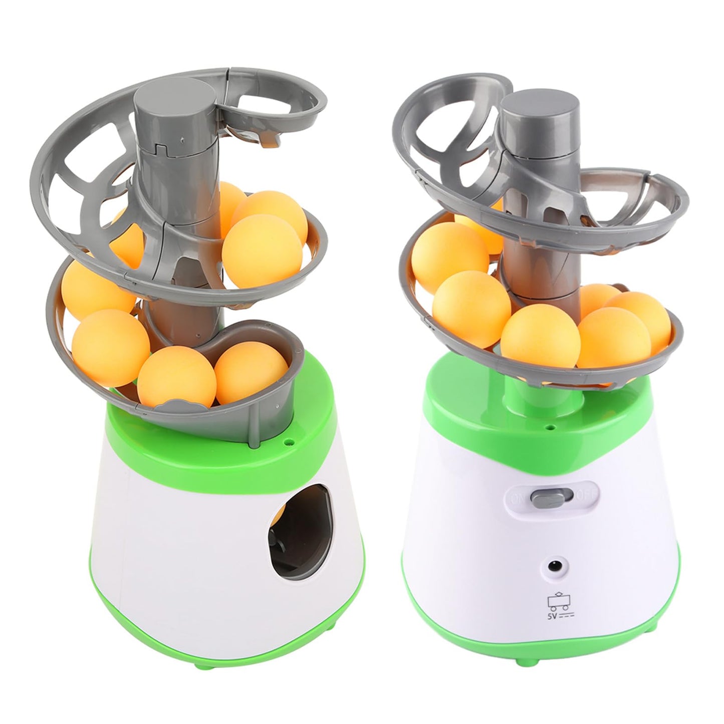 Yosoo Health Gear Table Tennis Robot Automatic PingPong Ball Launcher, Portable Table Tennis Trainer Machine with 10 Balls for Beginners, PingPong Ball Serve Machine for Training Practising