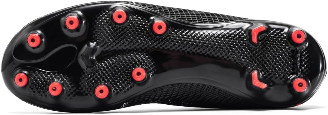 Men's High Tops Soccer Shoes,Lace-Up Athletic Football Cleats Lightweight Indoor/Outdoor TF AG Turf Training Soccer Cleats Sneaker