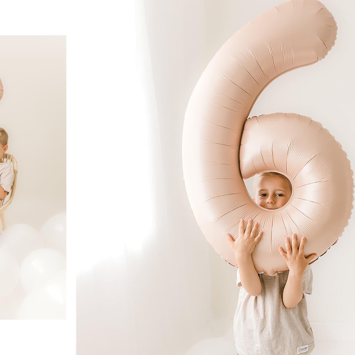 Skiennix 40-Inch Light Brown Number 6 Balloon - Perfect for Beige Birthday Decorations & Parties