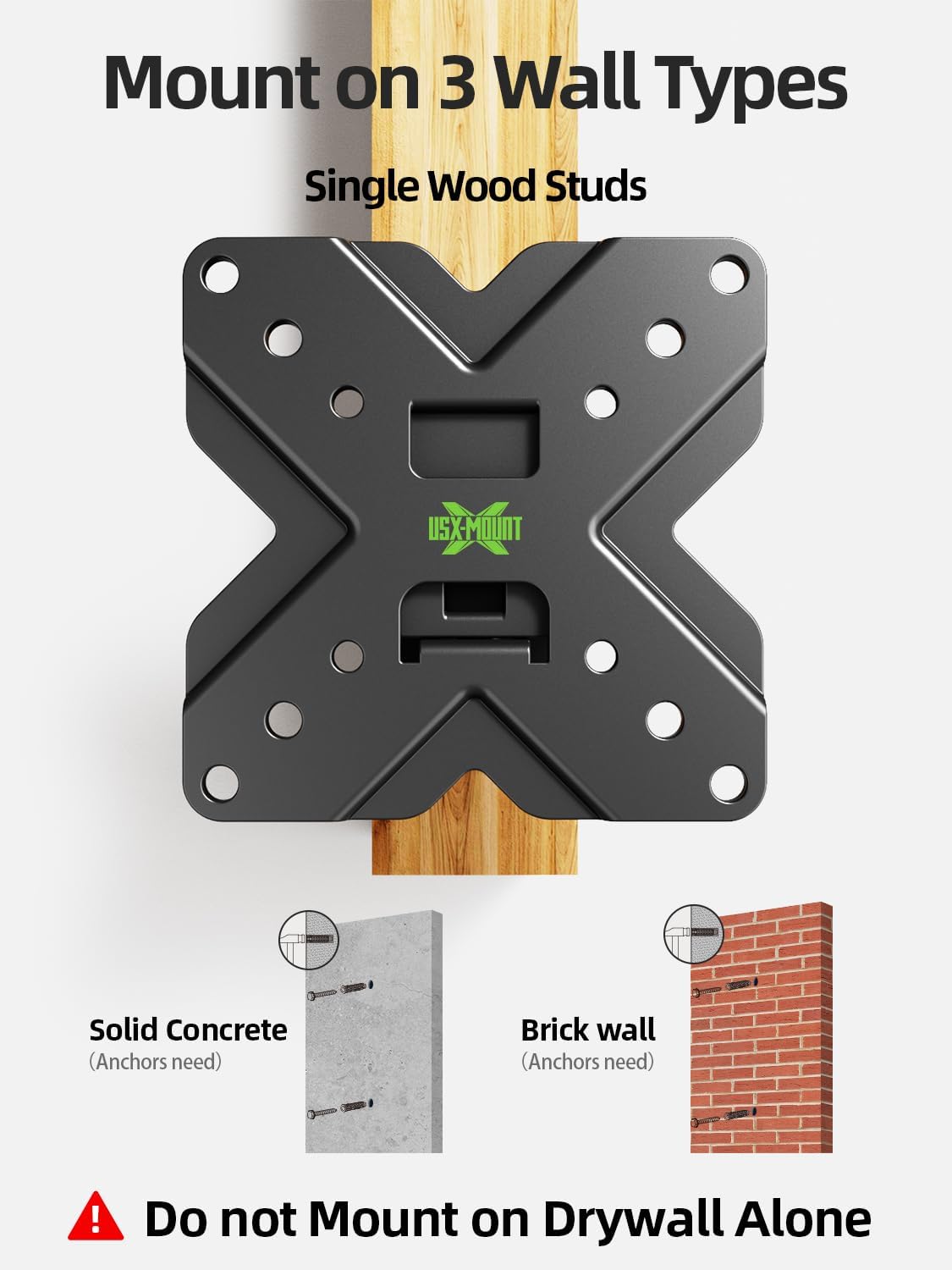 USX MOUNT Small TV Wall Mount Bracket - Swivel & Tilt VESA Mount for 10-32 Inch LED/OLED TVs | 22lb Capacity