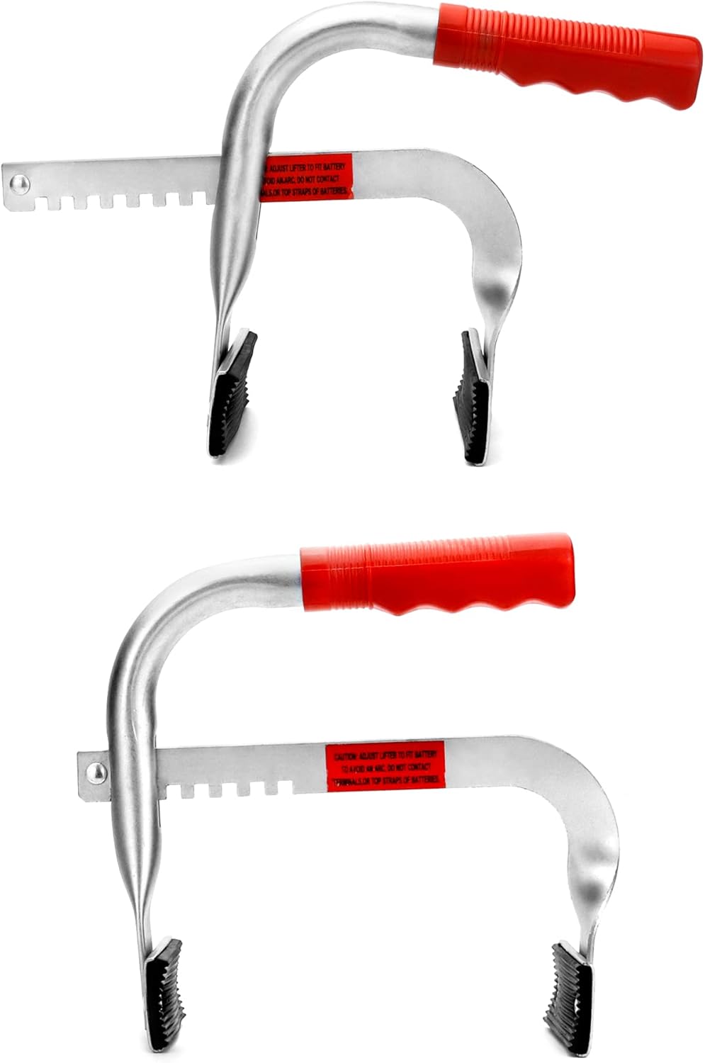 QWORK 5" 7", Battery Carrier, Battery Rack with Pads, Adjustable from to for Lifting and Carrying Batteries