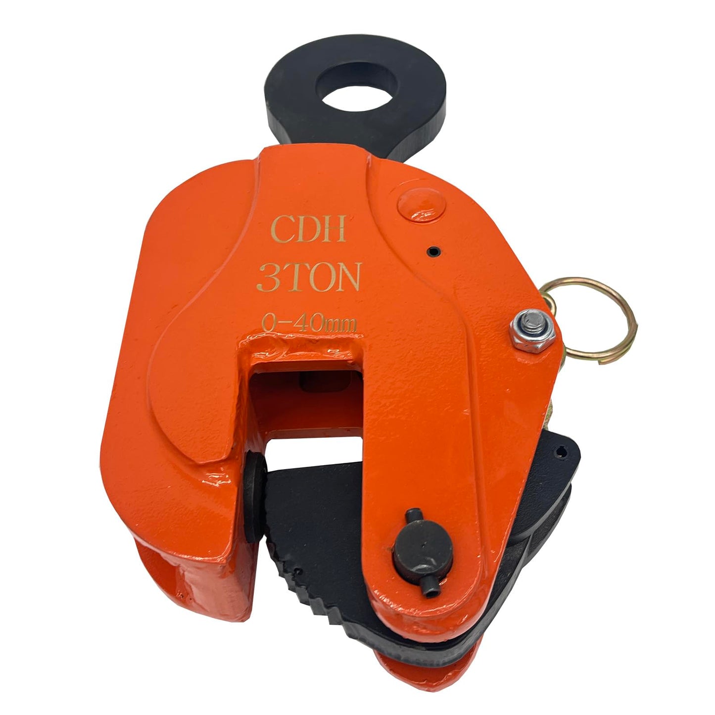 INTBUYING Vertical Plate Lifting Clamp 3T Load with Lock Hoist Hook Steel Plate Clamp Lifting Hook Heavy Duty Jaw Opening Max 1.57 inch