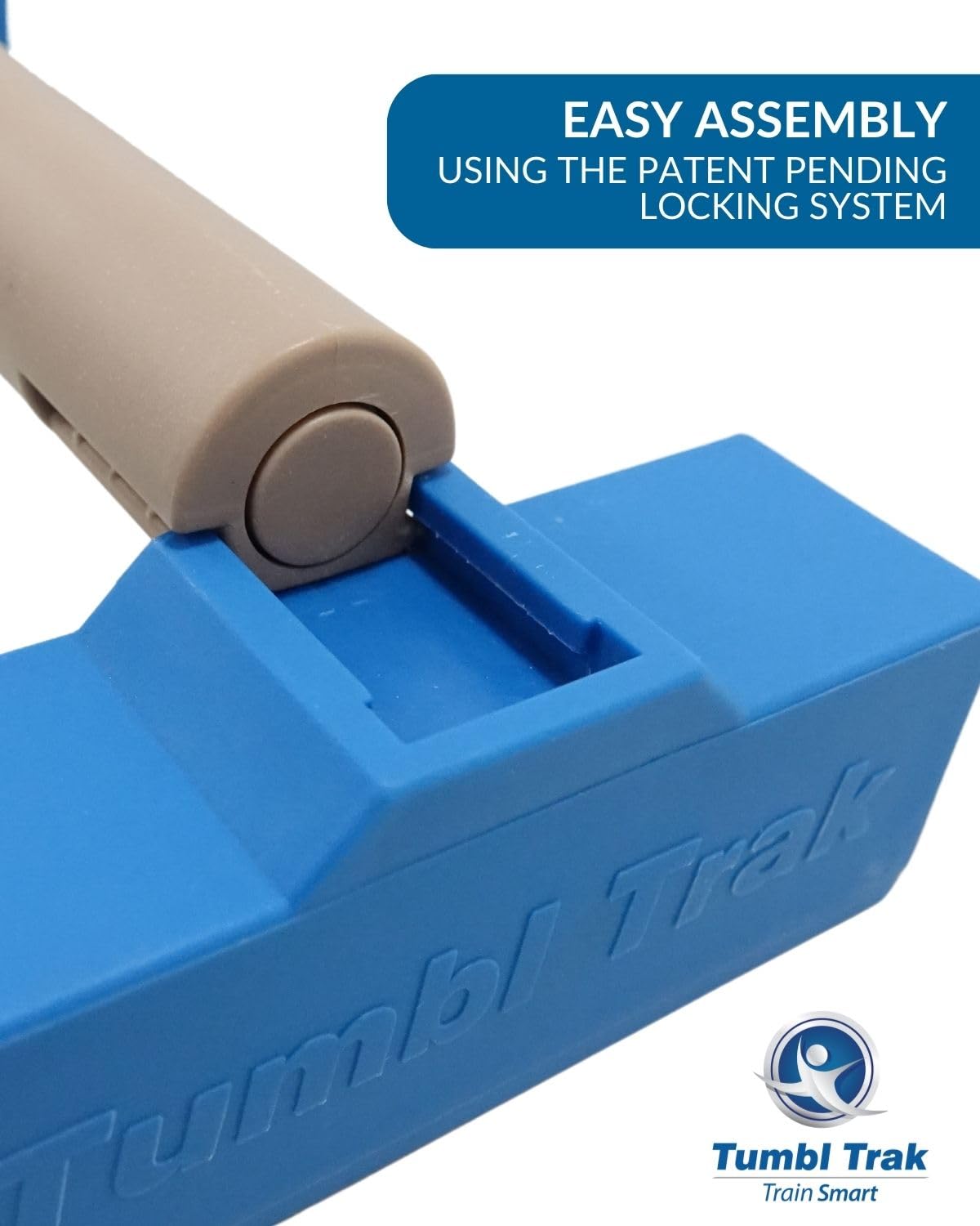 Tumbl Trak Portable Parallette Bars, Blue