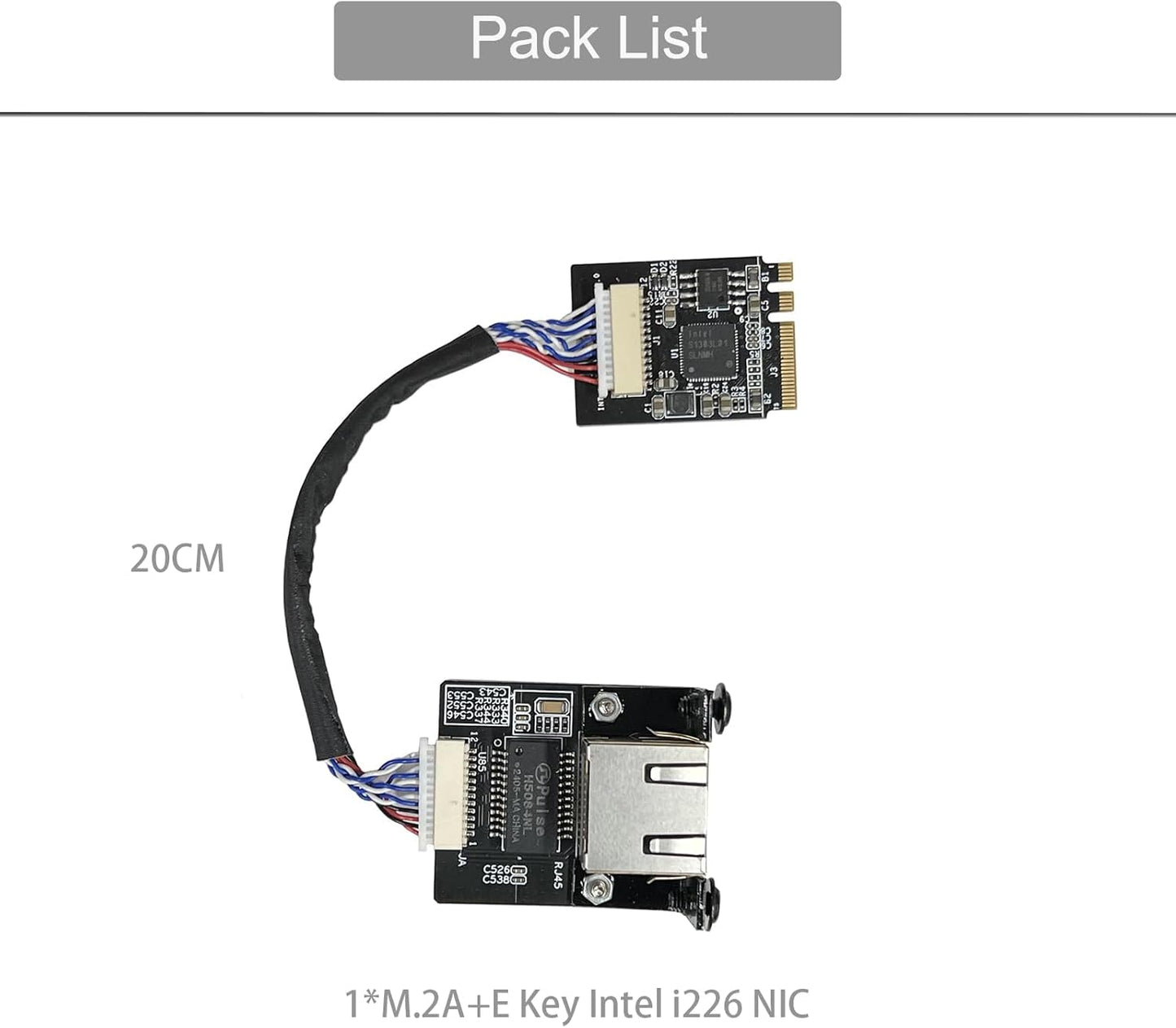 youyeetoo M.2 2.5 X1X86 i226 2.5G Card10/100/1000/2500 RJ45 2230 A E Key to Gigabit Ethernet,Support SBC, Intel