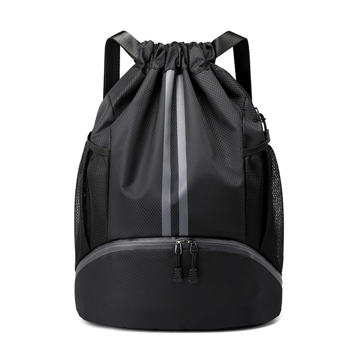 JELUTAR Drawstring Backpack Gym Bag with Shoes Compartment for Soccer, Basketball, Swim, Water-Resistant String Backpack Beach Cinch for Women Men