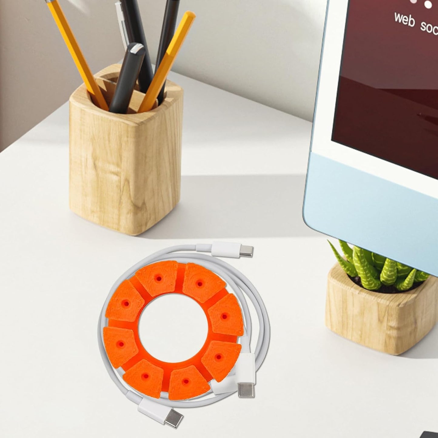 Generic Cord Winding Holder - Multi-Layer Cable Organizer with Ties, Wire Storage Tool | Efficient Management