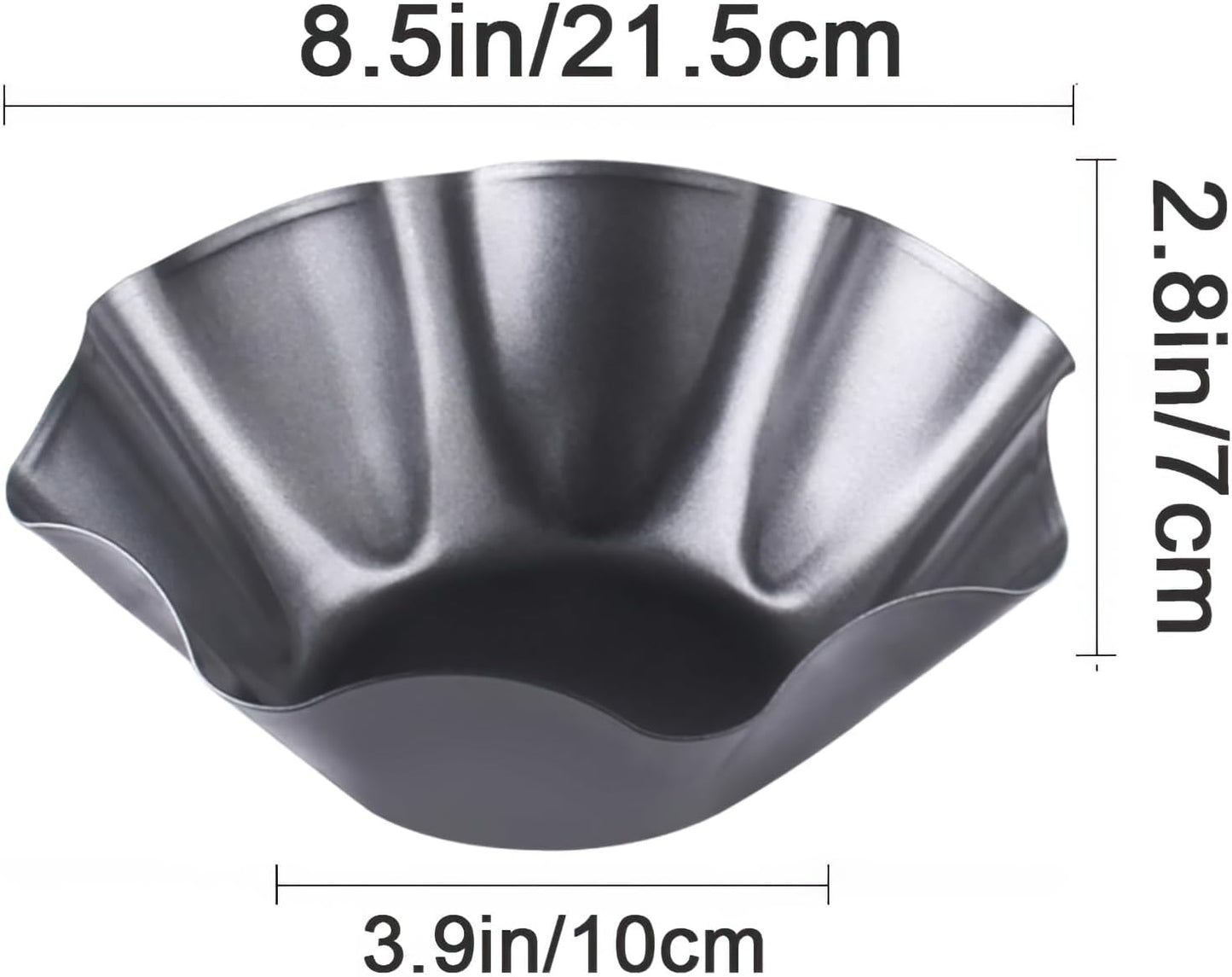 Skiennix Nonstick Taco Shell Bowl Set - 4 Large Carbon Steel Tortilla Makers for Baking & Frying