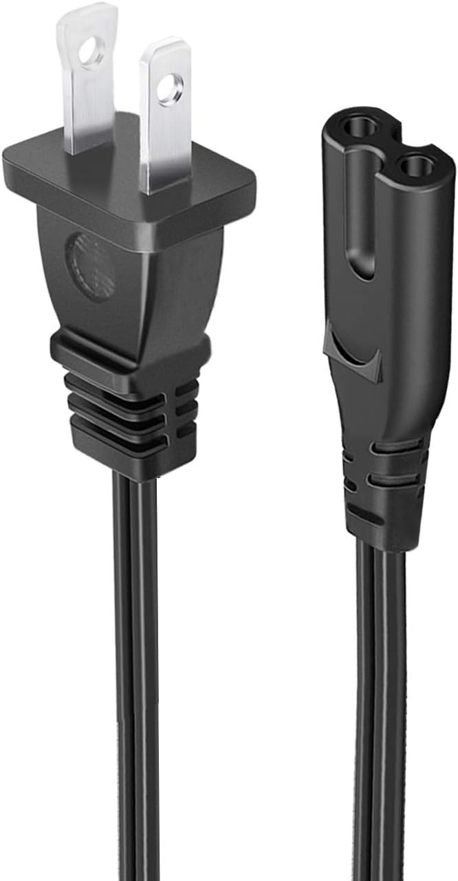 Trospow M8-F 8.2ft 2 M8-F Power Cord Replacement for AuKing Mini Projector Prong AC Power Cord Cable AuKing Mini