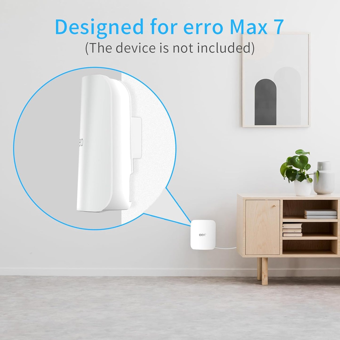 Mamerry 7 7 (3 Pack) eero Max Wall Mount, Wall Brackets ABS Router Holder Compatible with eero Max Extender Space