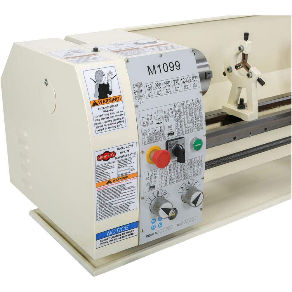 Shop Fox M1099 10 by 26" Bench athe, Metal, Large
