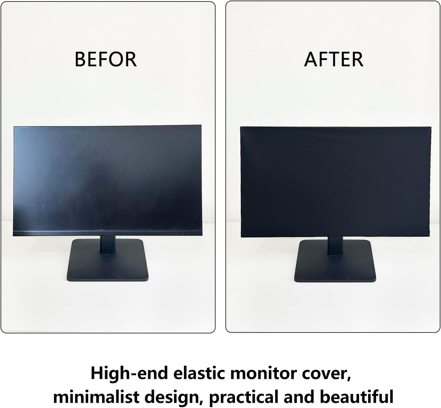 DEEP DEER 19 21 22 23 27 Inch Universal Monitor Dust Cover - Elastic Waterproof Fabric, Fits computer Screens