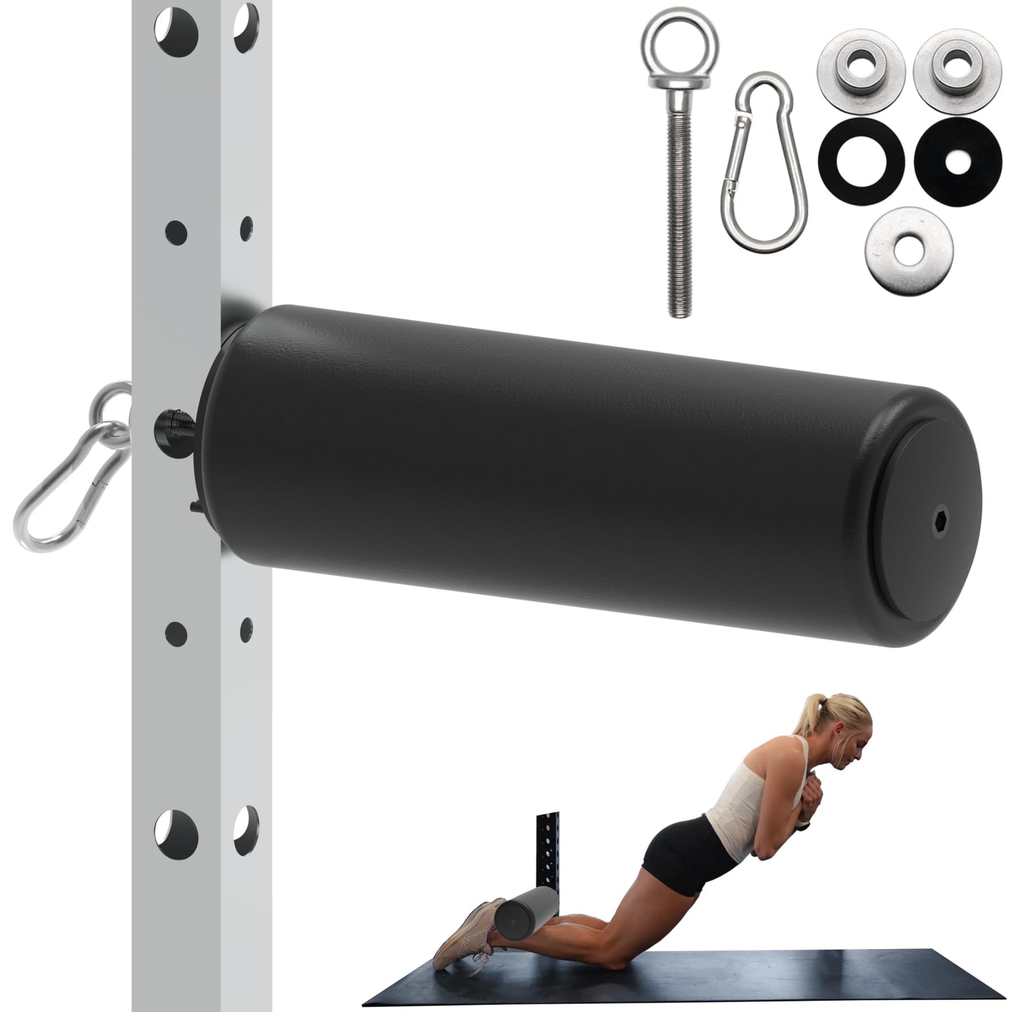 Vatemechie Heavy-Duty Power Rack Attachments, Quick-Install Home Gym Accessories for 2x2, 2x3 & 3x3 Power Racks, Fits 1/2", 5/8" & 1" Holes (Leg Hold Down Attachments 1-Pack)