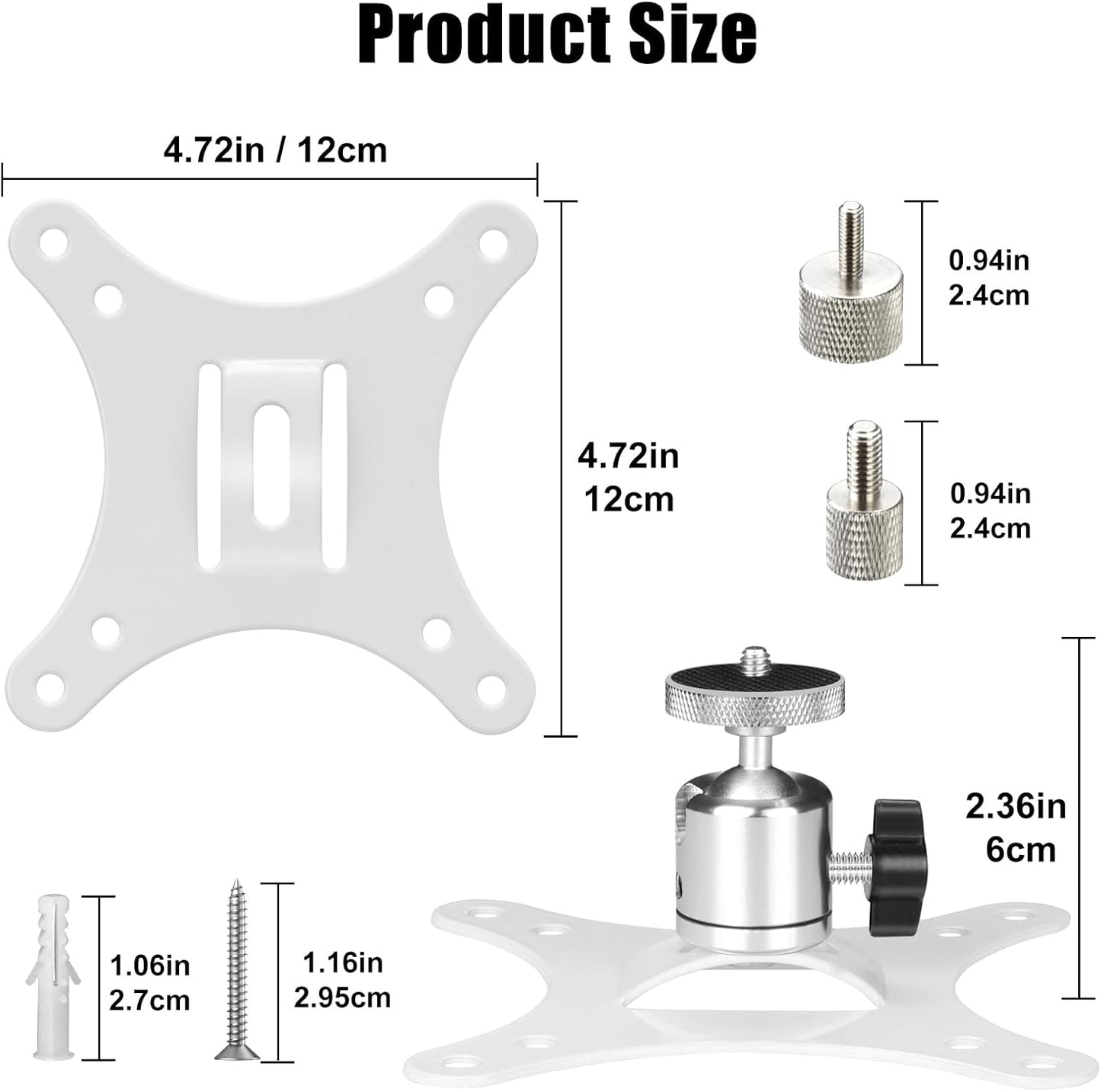 2-Be-Best Projector Mount Mini Projector Ceiling Mount Adjustable Bracket Universal Mounts for Mini Projectors White