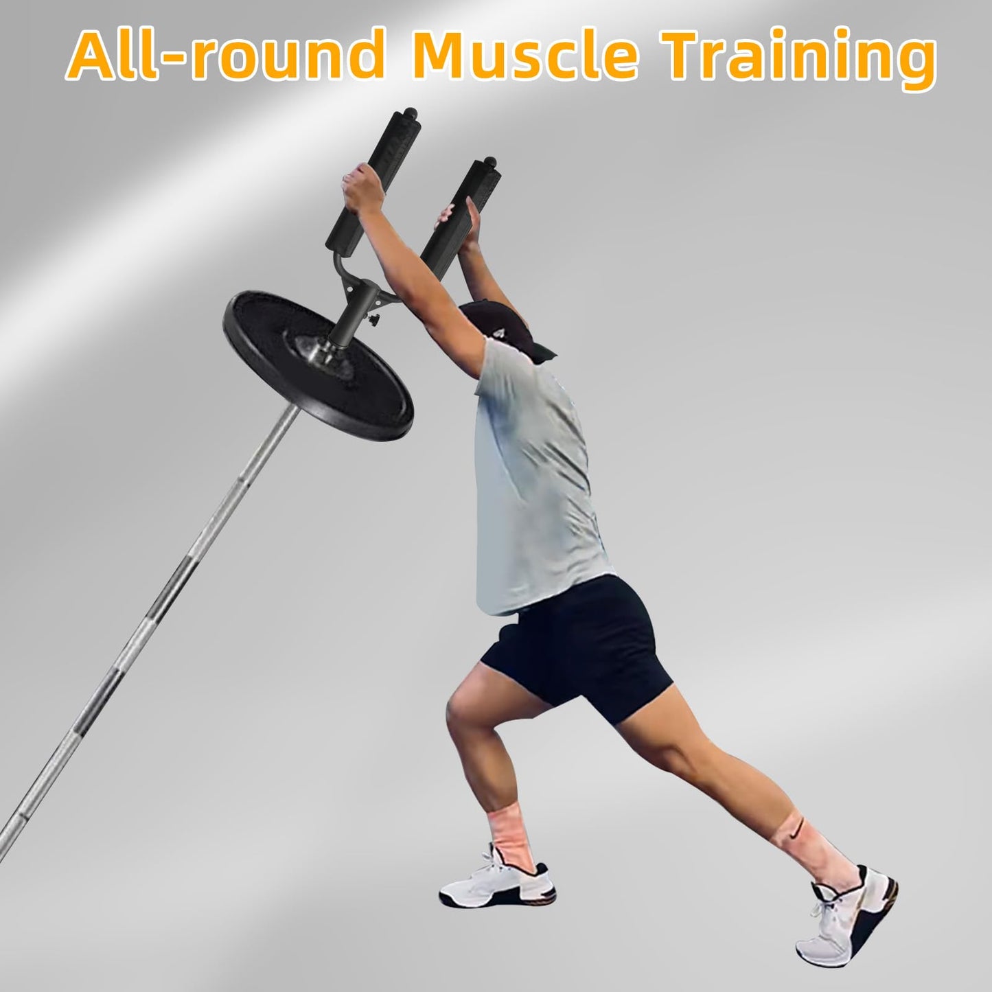 Viking Press Handle Landmine Attachment for 2-Inch Olympic Barbell – T-Bar Row Handle for Strength Training, Build Arms, Shoulders & Back, Home & Gym Equipment