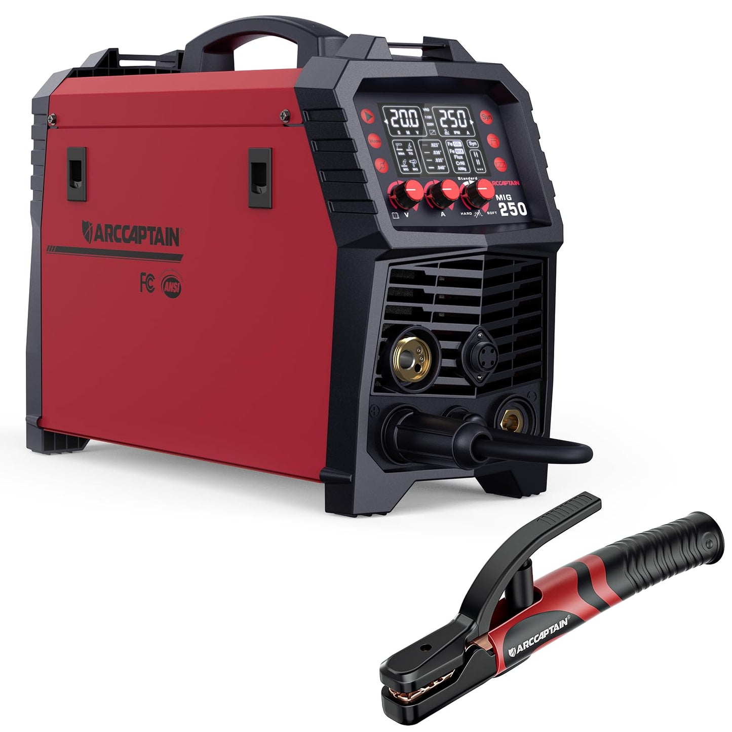 ARCCAPTAIN 250A MIG Welder WITH 300AMP Welding Electrode Holder