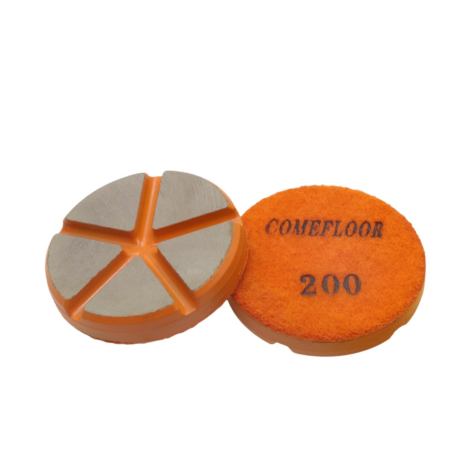 Hybrid Ceramic Transitional Diamond Polishing Pucks for Concrete Terrazzo Floor, 3 Inch Hook and Loop Aggressive Floor Grinding Discs, 200# 9PCS