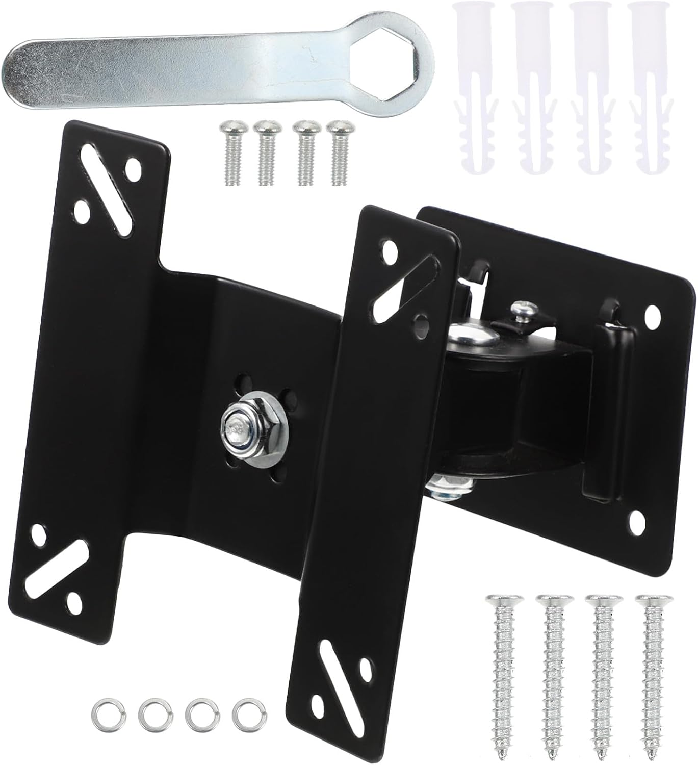 WATIIFUFU 14-27 Inch 360-degree Rotatable Tv Wall Mount Bracket Metal Shaft Swivel Small Flat Screen Tv Stand Mount
