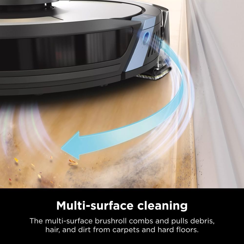 Shark AV2310AE Matrix Robot Vacuum - Self-Emptying, Precision Mapping, Ideal for Pet Hair - Wi-Fi, Black/Brass
