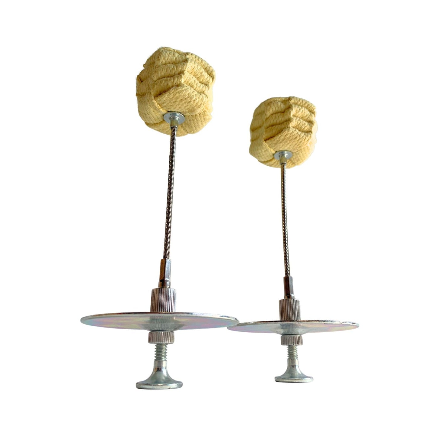 Synergy FlowArts Modular Palm Torch Set (Pair) - Crown Knot Wicks - Adjustable to fit All Hand Sizes - Fire Performance