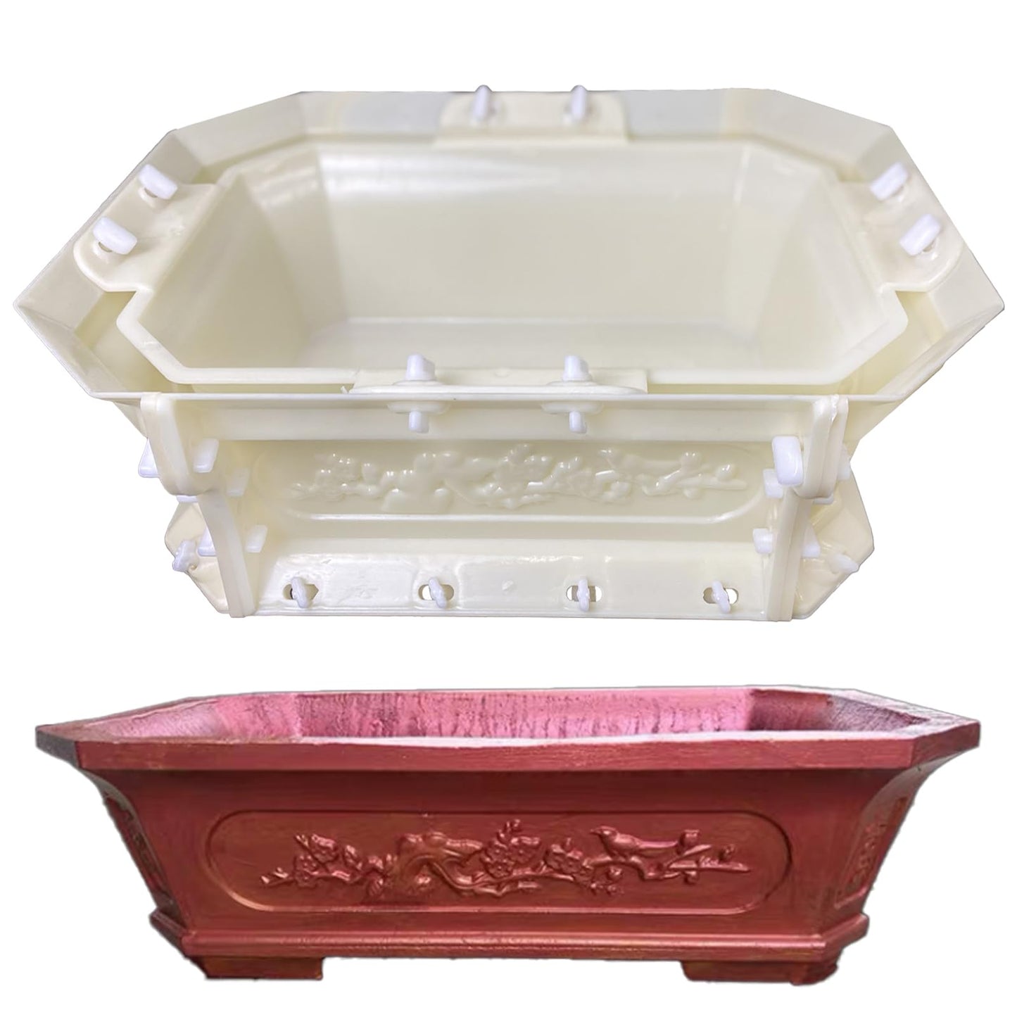 DIYUNIMOULD Large Planter Molds, Extra Large Concrete Planter Molds, Flowerpot Molds for Home and Garden Decor (35 CM)