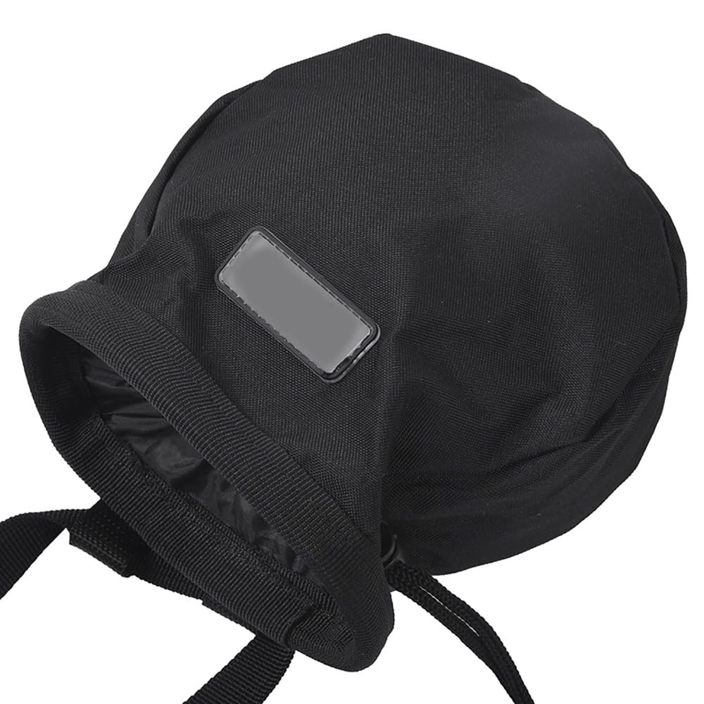 Chalk Bag with Adjustable Waist Belt – Durable Oxford Cloth Climbing Chalk Pouch for Rock Climbing, Gymnastics & Fitness Training (Black, 16x16x6cm)‌