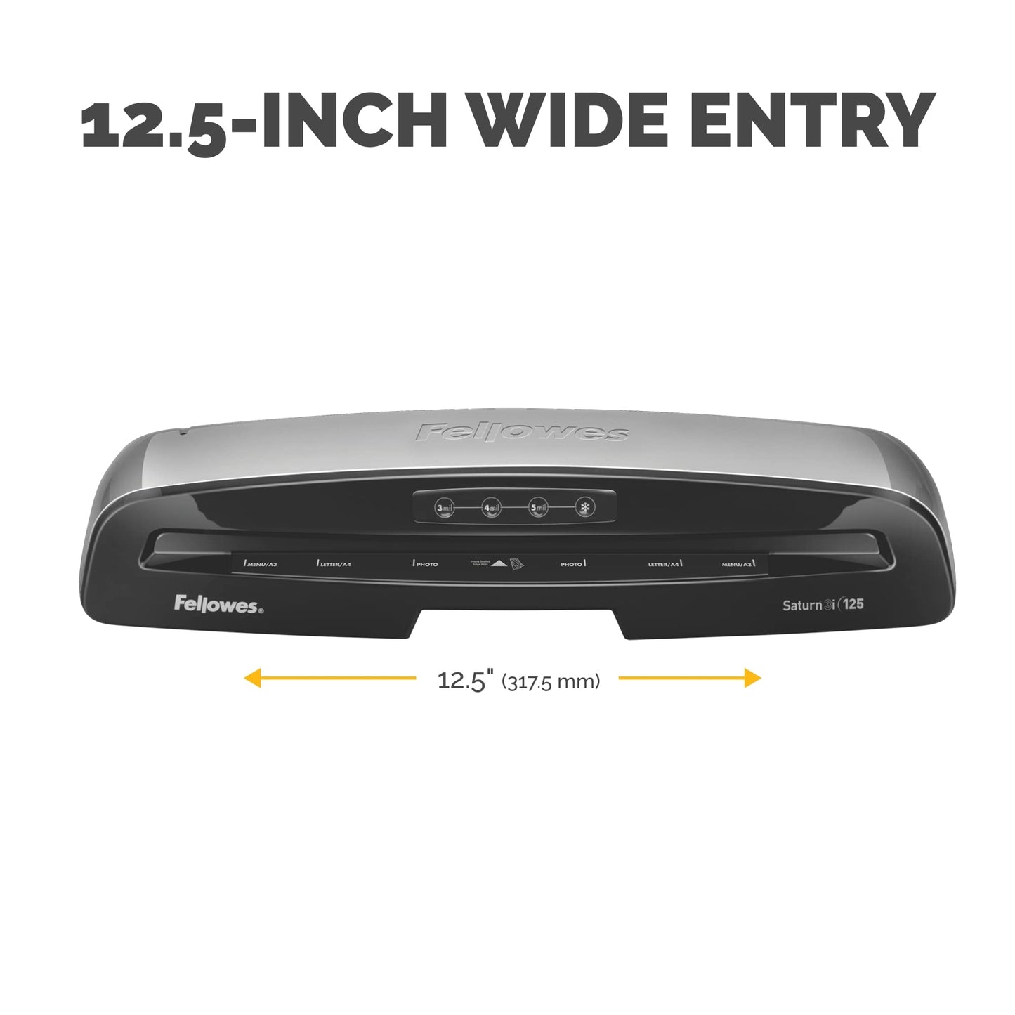 Fellowes Saturn3i 12.5 Inch Laminator + 100 Pack 3mil, Letter Size Thermal Laminating Pouches