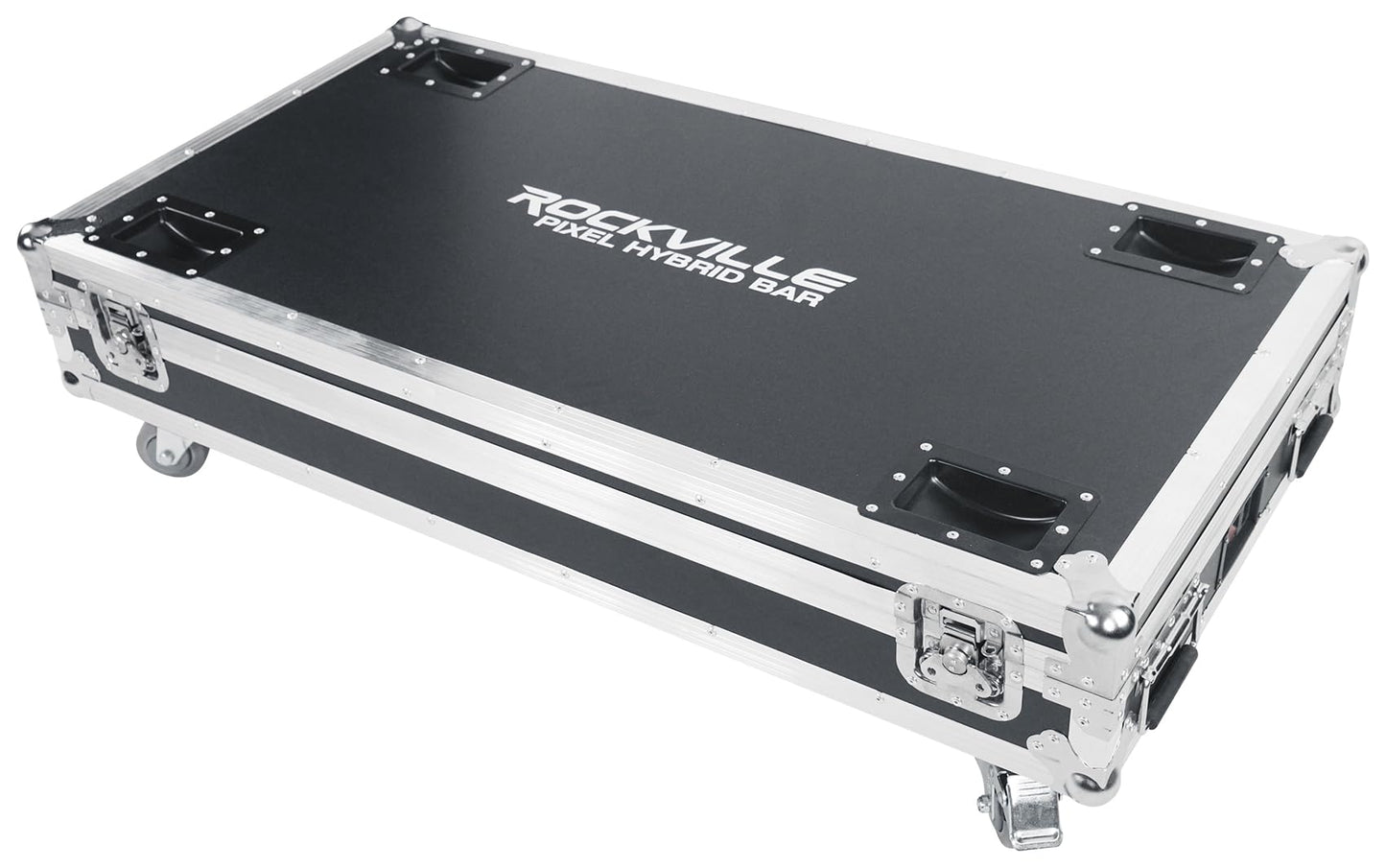 Rockville Pixel Hybrid Pack 6 Battery Powered Bar Wash/Strobe/Blinder Light Strips, RGB 5050 LEDs, Wireless DMX, Custom IR Remote, 10-Hour Battery, Charging Case, for DJs and Stage Lighting