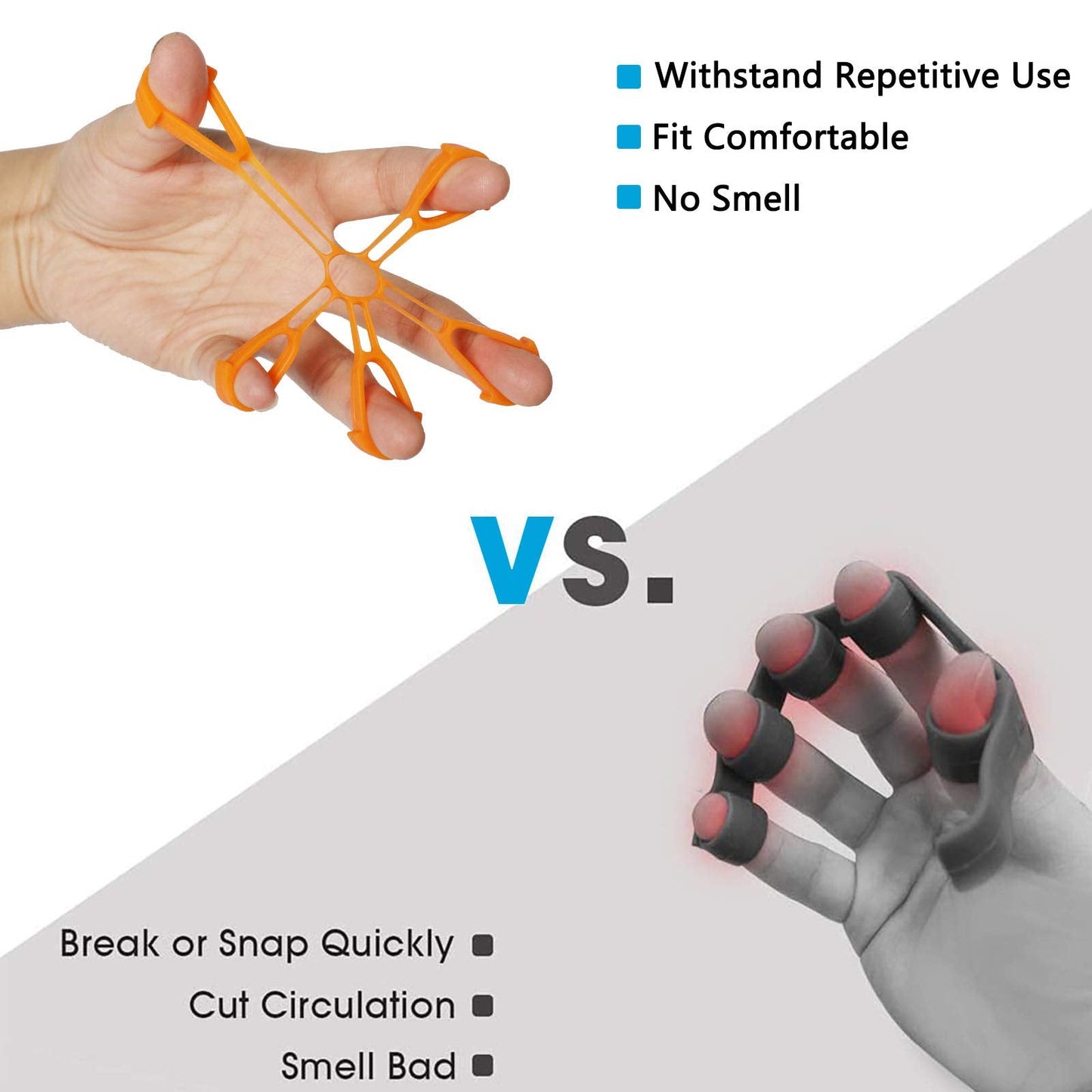 Fanwer Finger Strengthener & Finger Stretcher Hand Extensor Exerciser Set for Arthritis Carpal Tunnel Exercise to Improve Grips Performance for Elderly (3 Levels)