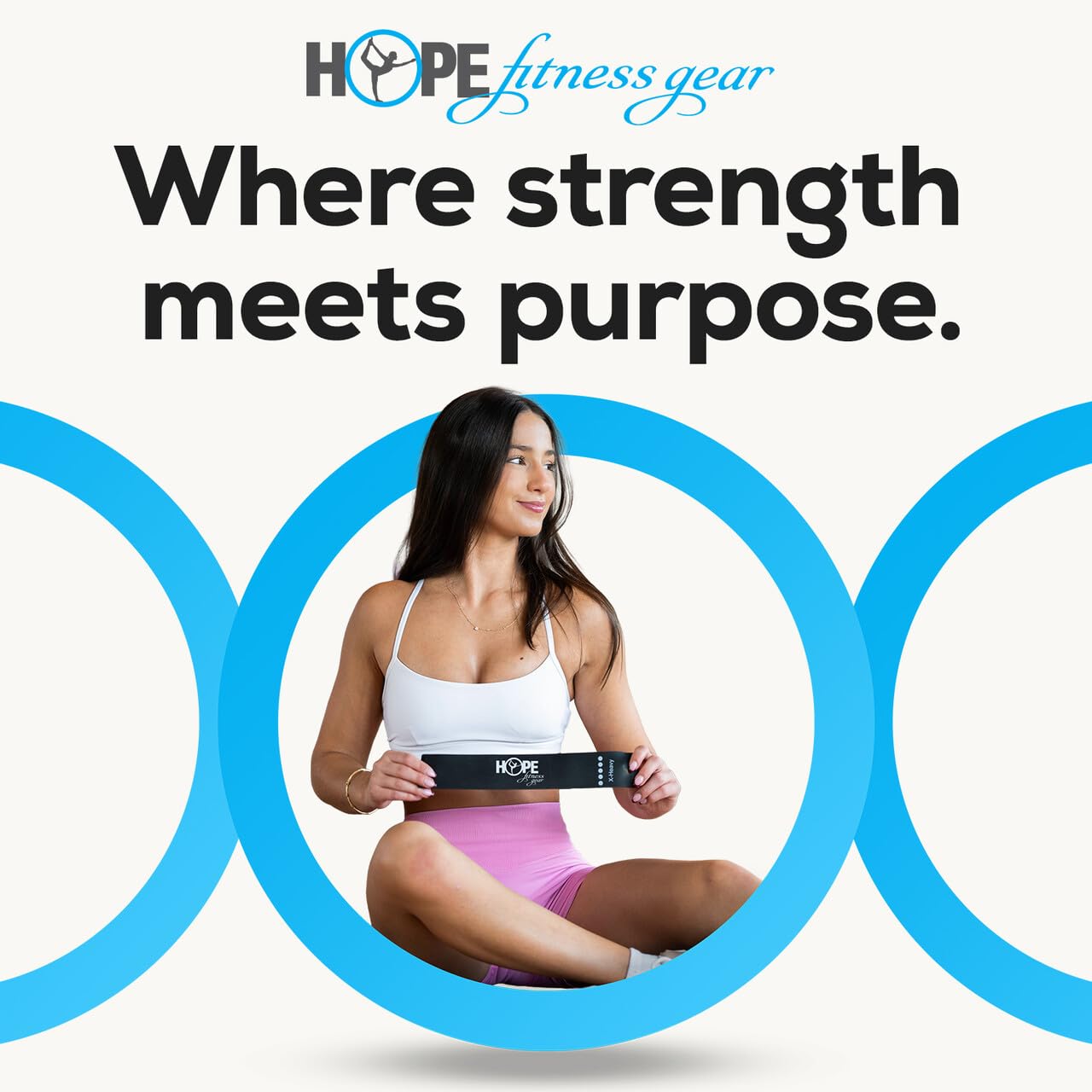 Hope Fitness Gear Mini Resistance Bands Set, 5 Booty & Loop Bands for Glutes, Legs & Full-Body Workouts, Includes Carry Bag and Exercise Guide, Heavy-Duty and Portable for Home