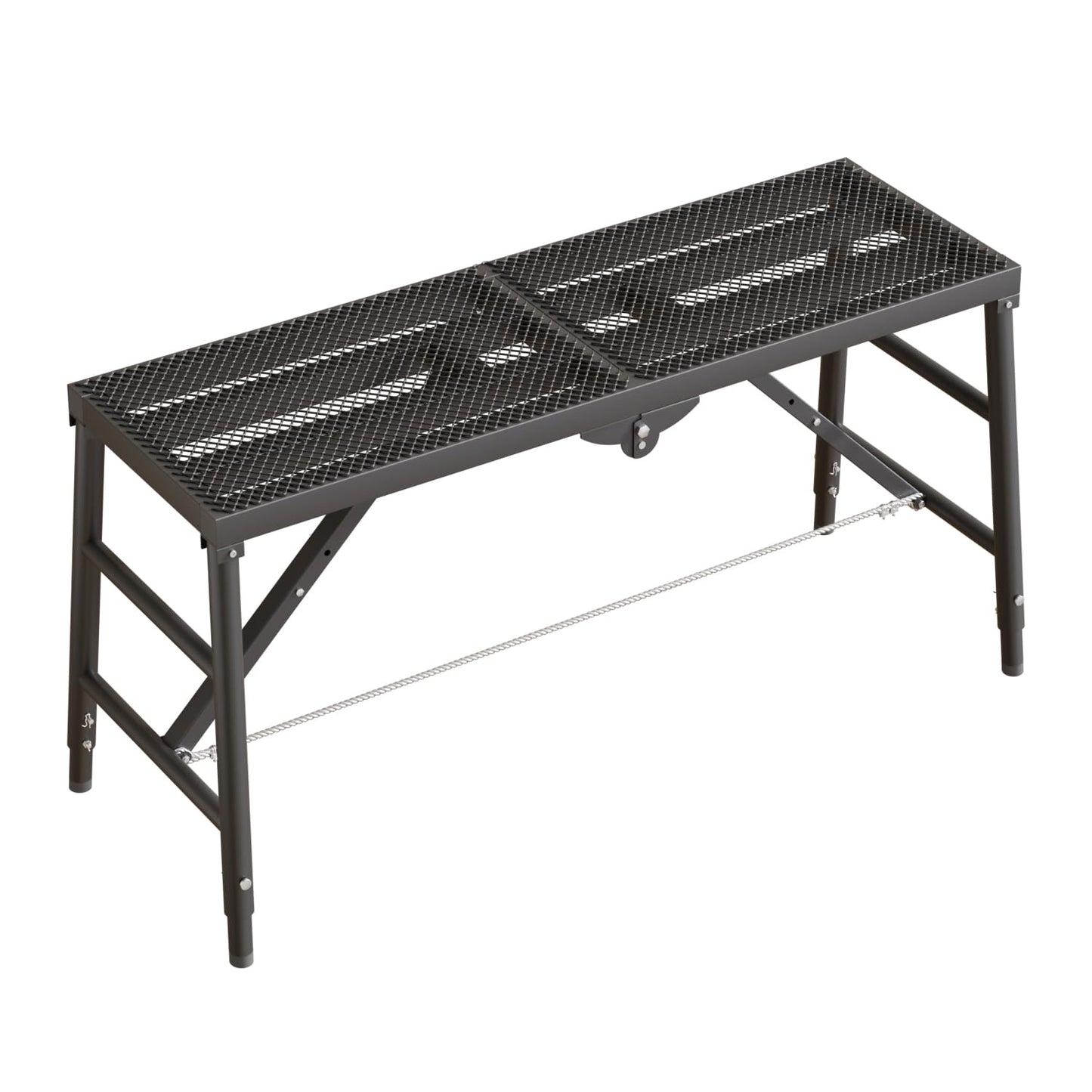 Scaffolding Platform 15.75"x59.05" Adjustable Work Platform Support 330 lbs Portable Scaffold 5 Gear Adjust Height 31 to 46 inches Folding Ladder Step Stool Non Slip