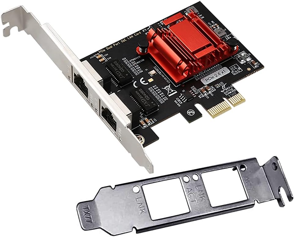 ULANSeN 1000M 82575/82576 Dual-Port PCIe Gigabit Network Card PCI Express Ethernet Adapter with Intel Two Ports LAN NIC