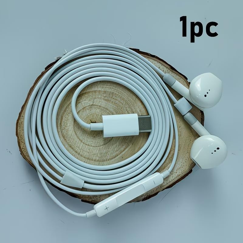 Generic 17/16/15, Noise Cancelling USB-C Wired Earbuds Compatible for iPhone iPad, Type-C Headphones with Microphone