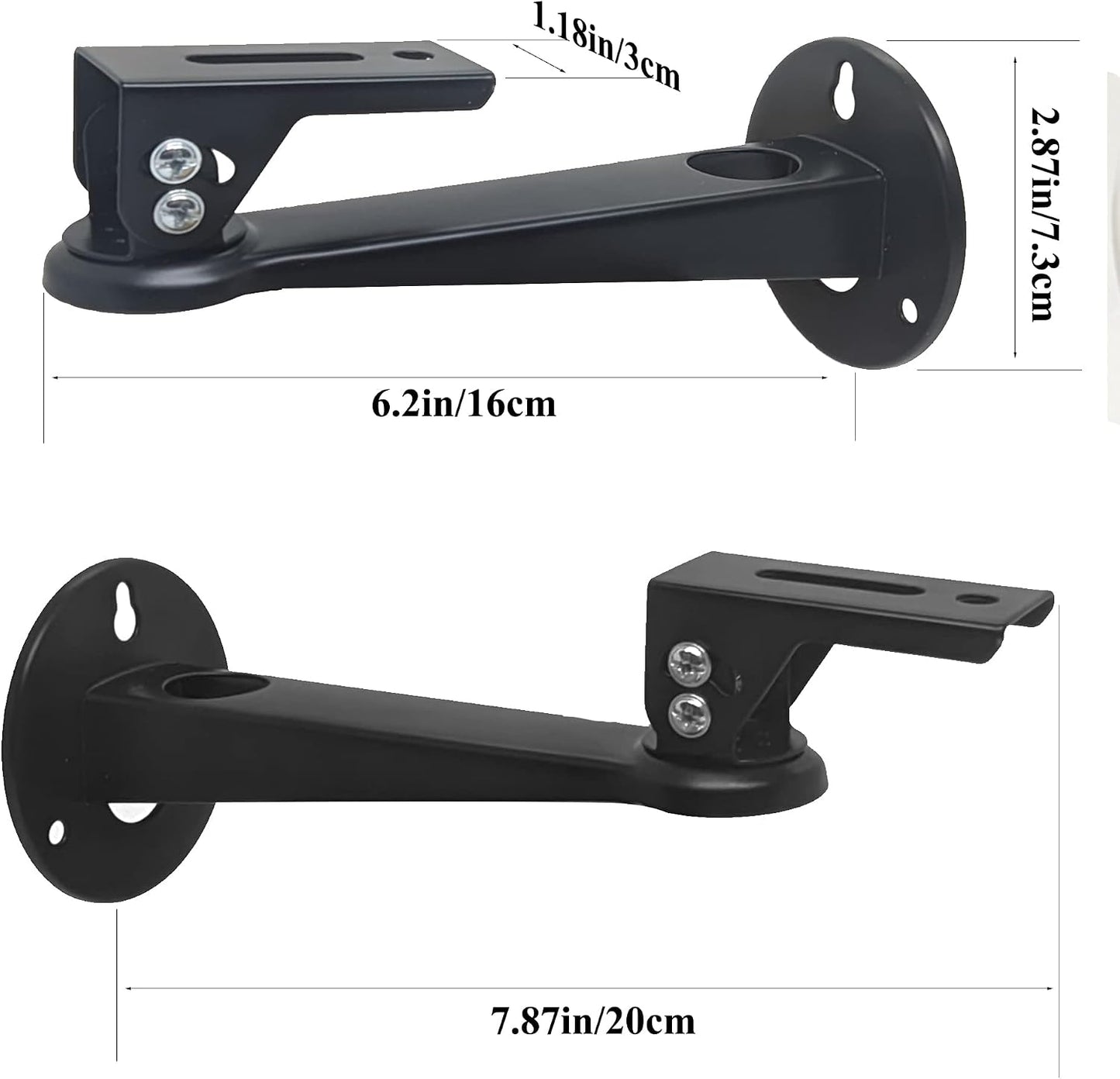 2-Be-Best 7.87" 7.8 lbs 360 Adjustable Projector Wall Mount, Length Load Rotation Stand for Video Projector Camera
