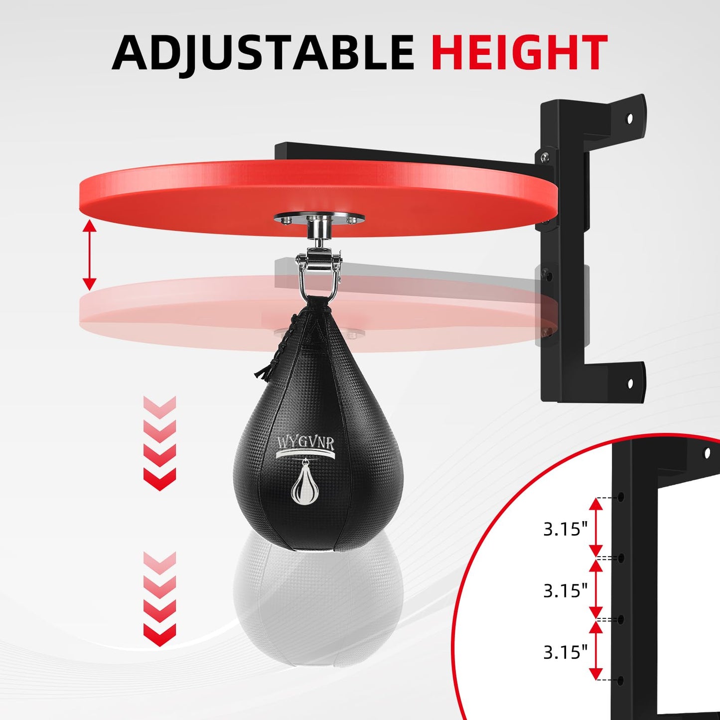 Speed Bag Platform, Boxing Speed Bag, with Speed Punching Bag Swivel for Workout, Punching, Training, Boxing, Exercise