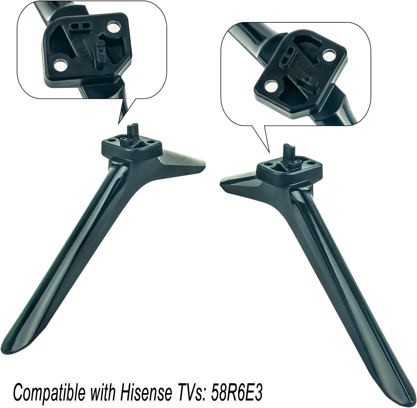 Beyution 58R6E3 TV Stand Legs fit for Hisense TV - Replacement Legs with Screws and Anti-Slip Pad