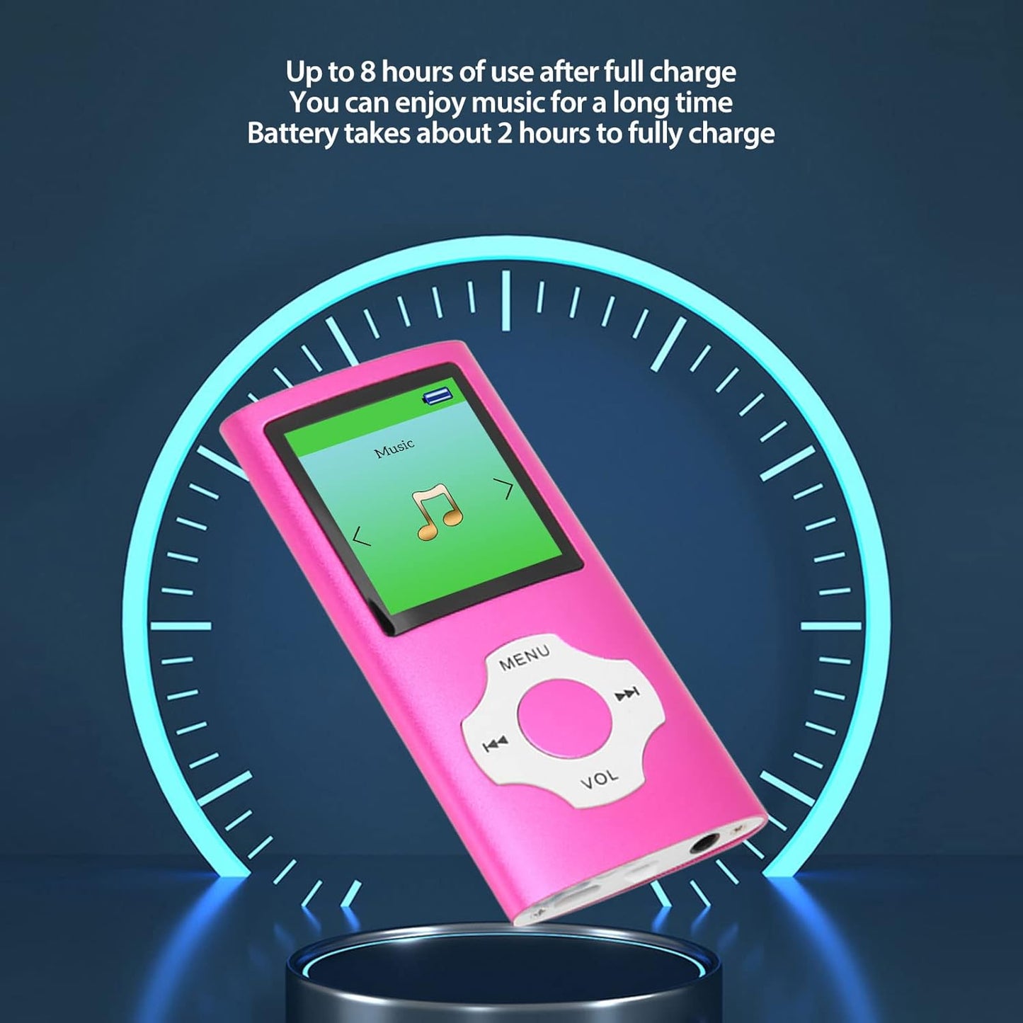 Jectse MP3 MP3 MP3 Player, Kids Player Portable Audio Music Player with FM Radio, Voice Recorder, E Book, HiFi Lossless