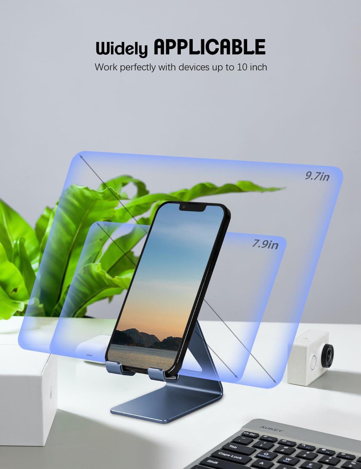 Aoviho 13 12 11 8 7 6 6s 5 5s Desk Cell Phone Stand Phone Holder - Aluminum Phone Cradle Dock for iPhone pro X Xs max