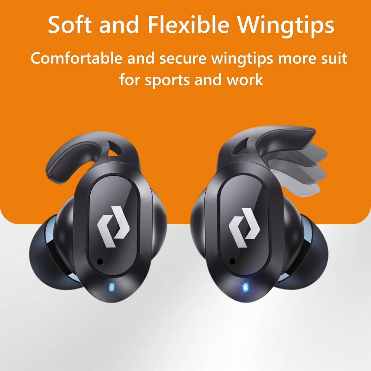 CREASO 64H Bluetooth Earbuds Wireless Ear buds Wireless Charging Case Waterproof Headphones Built in Microphone Stereo
