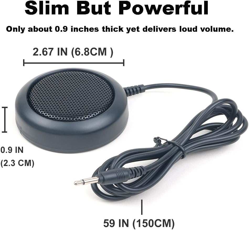 Gabil GSP-01 4 3 3.5mm 4.92 Upgraded Mini External Speaker, Ohm Watt High Power Audio for Mobile Ham Radio CB Scanner