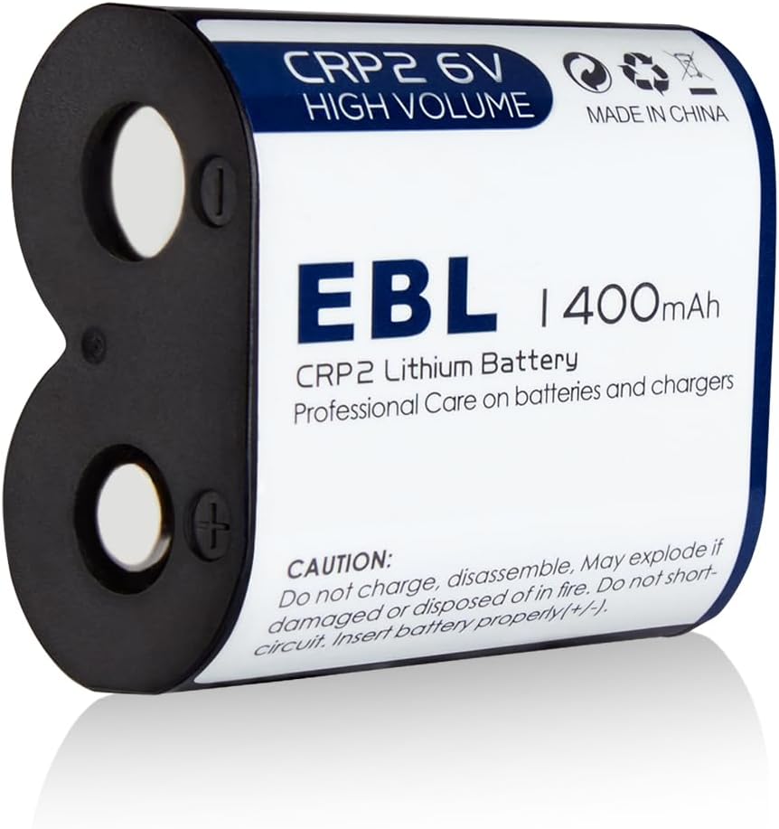 EBL CR-P2 6V 1400mAh, 223A DL223A EL223AP Lithium Photo Battery Compatible with for Camera Flash Units
