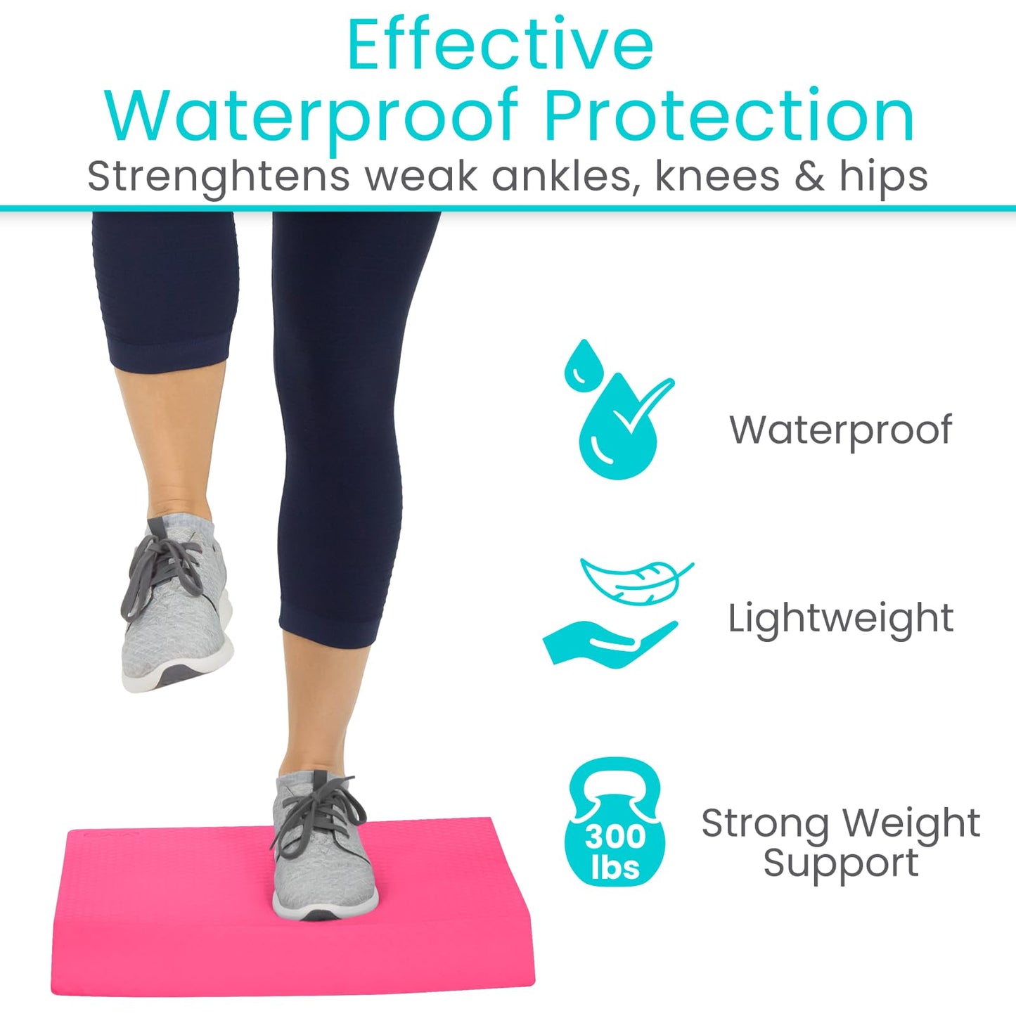 Vive Balance Pad - Foam Board Yoga Mat Block for Physical Therapy, Stability, Workout, Knee and Ankle Exercise - Equipment for Strength Training, Rehab - Large Floor Pad for Adults, Kids