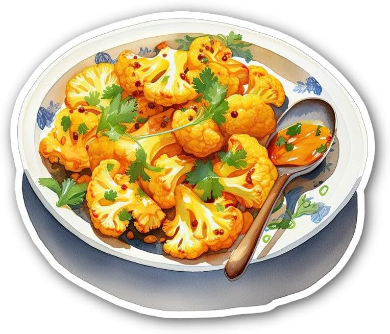 Altok PicDesign Set 3 3 INCH of - - Roasted cauliflower florets - Sticker Vinyl Decal Graphic Auto Window Laptop