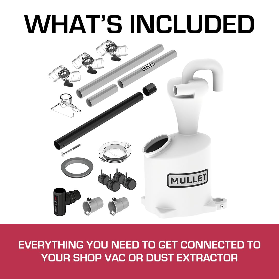 Mullet ThirdHand Dust Collection Boom Arm (Boom Arm + Cyclone)