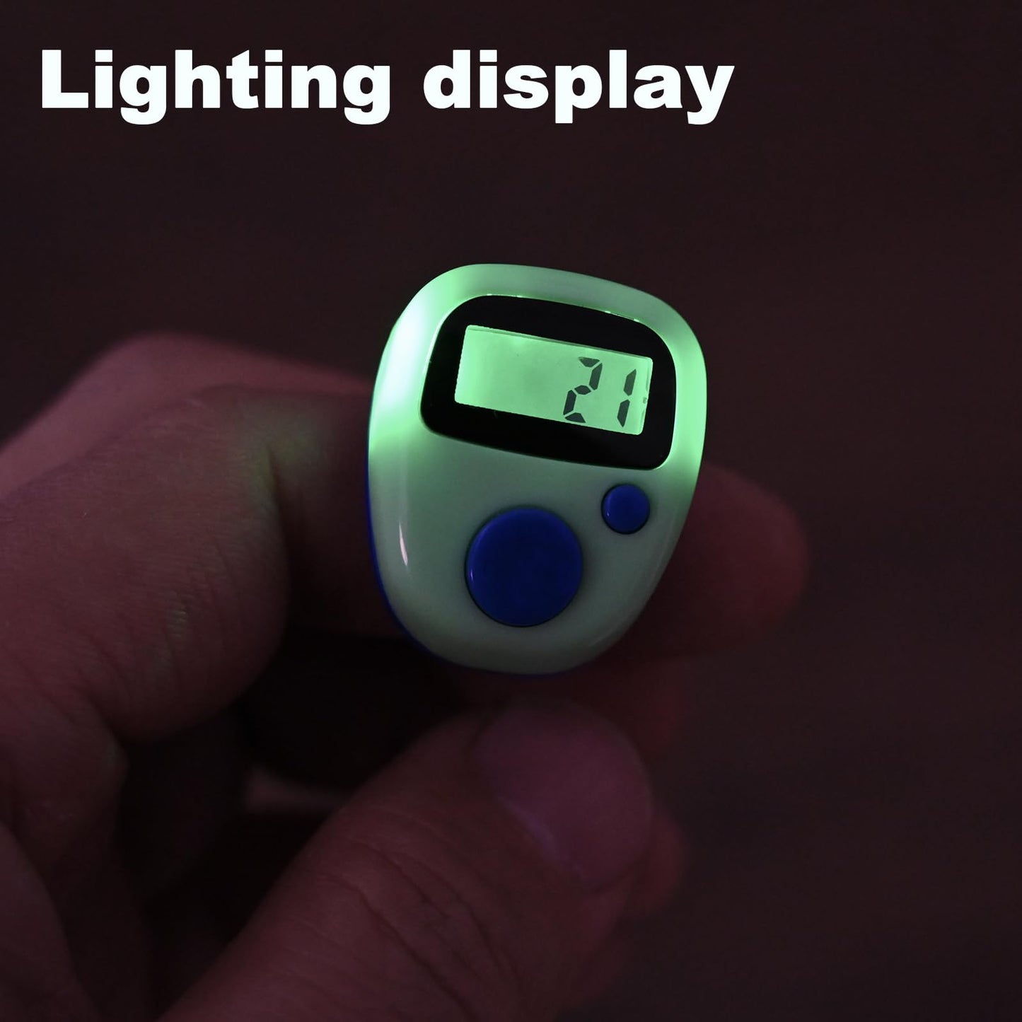 WEIMELTOY Electronic Finger Counter Clicker Counter with LED 5 Digit LCD Tally Counter Direct Wear Counting for Knitting/Golf/Coaching/Goods/Counting/Lap Etc 6 Pack(with Spare Battery)